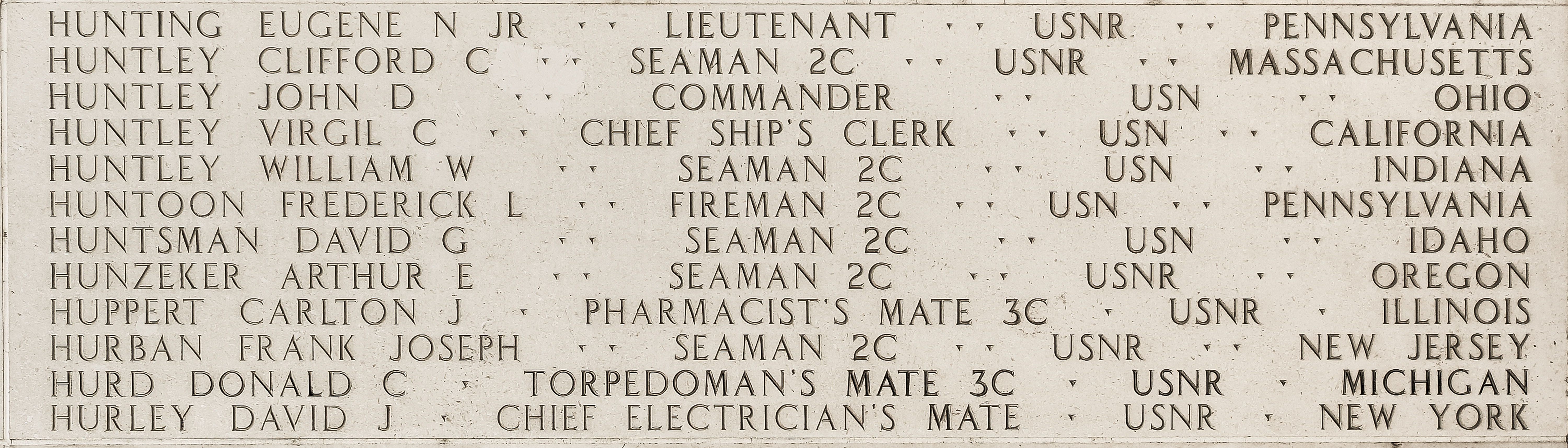 David G. Huntsman, Seaman Second Class